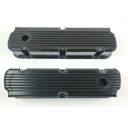 Absurdo Tall Steel Baffled Valve Cover for 1962-1985 Small Block Ford 260-351W, Black AB2205874